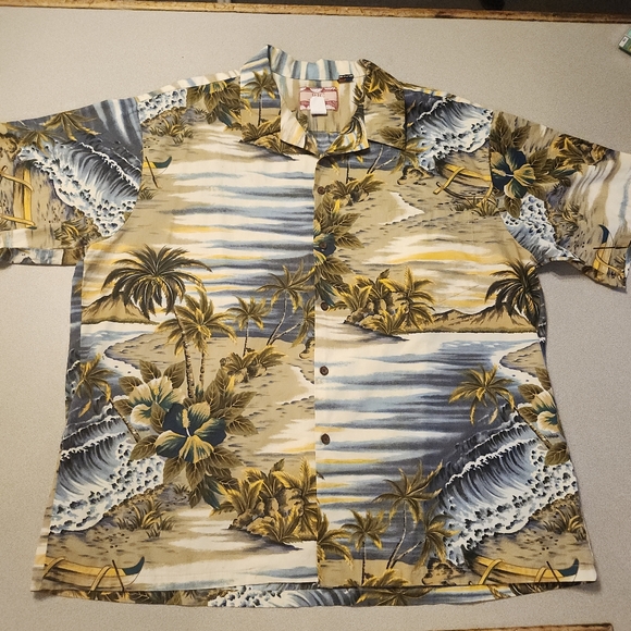 RJC VINTAGE HAWAIIAN ISLAND/POLYNESIAN BEACH COTTON BUTTON S/S MENS SIZE 3XL - Picture 3 of 12